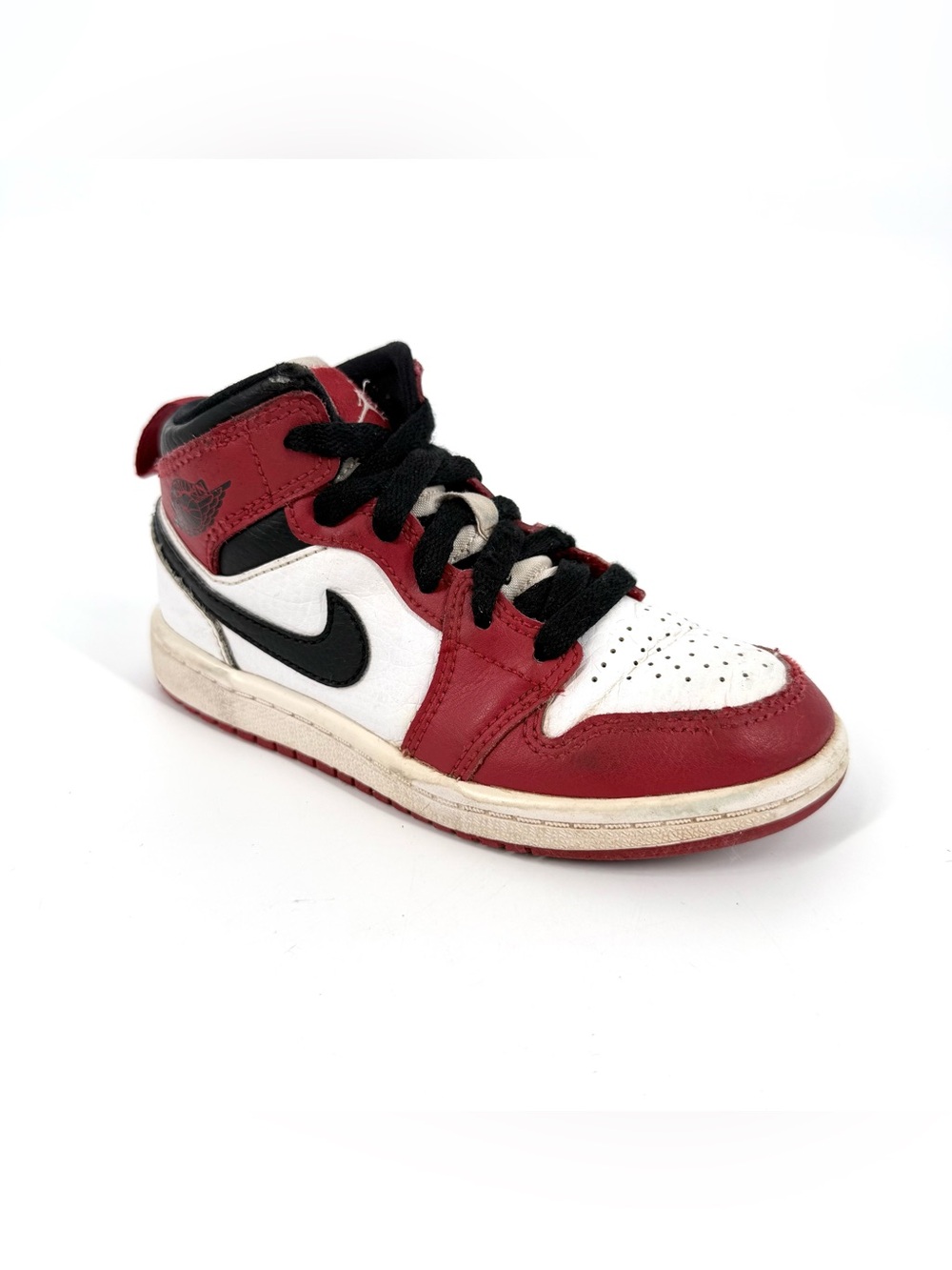 Air Jordan 1 Mid Chicago 2020 PS Sneakers Kids Toddler Size 11 White Red Black